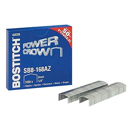 Bostitch SB8-168AZ Heftklammern für B8 Flat Clinch / B8 New Gen / B8 Mini / B8 Classic / B850-BLK Menge pro Packung 10500 Klammerstärke 11 x 6 mm