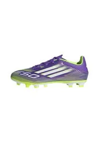 adidas F50 Club Fußballschuhe - Unisex, Purple Rush/Cloud White - Fußballschuhe mit regulärer Passform und innovativem Fiberskin-Obermaterial für optimalen Halt auf Kunstrasen und Hartplätzen.