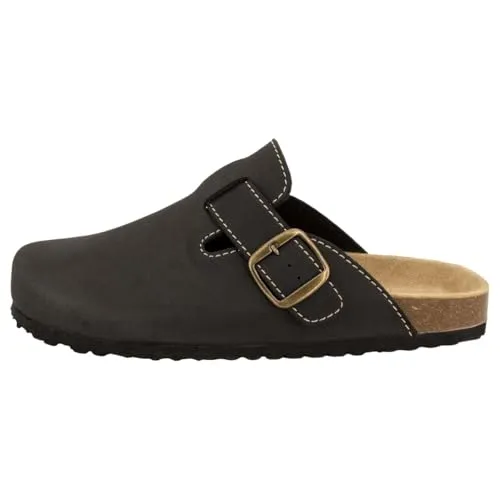 Supersoft Classic Clogs für Herren (45 EU, Schwarz) - Anatomisch geformte Clogs mit weichem Korkfußbett und Lederdecksohle für hohen Komfort. Strapazierfähiges Kunstleder-Obermaterial und leichte EVA-Sohle sorgen für Langlebigkeit und ein angenehmes Laufgefühl.