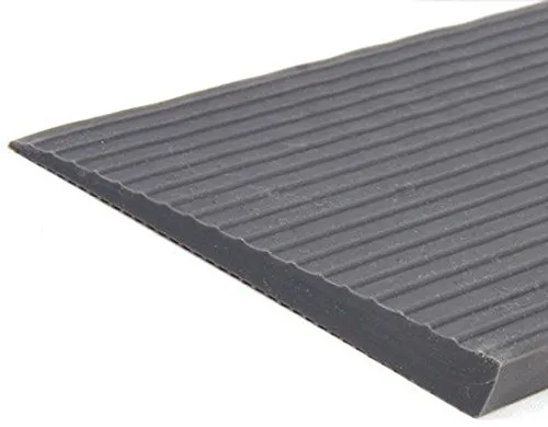 FabaCare Schwellenrampe Gummi mit Bitumen-Klebefläche auf Unterseite, Rampe für Outdoor Türschwellen und Nassbereiche, grau, Türschwellenrampe 11 mm x 100 mm x 900 mm, Schwellenhöhe 1,1 cm