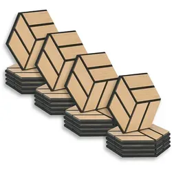 Produktbild Homestyle4u Akustikpaneel Sechseckig, Holz, 30x26x2 cm