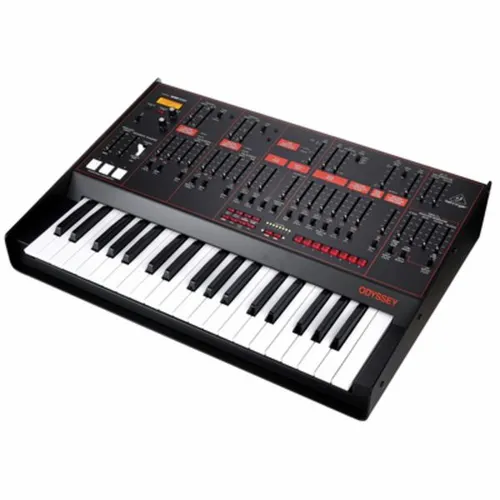 Behringer Odyssey - Analog-Synthesizer mit 37 Full-Size Tasten, vielseitigen Klangerzeugungsoptionen und digitaler Effektsektion; ideal für kreative Musiker und Produzenten.