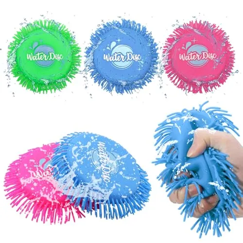 NICAI Kitchen Wasserfliegende Scheiben-Spielzeug, saugfähiger Schwamm, Wasserspritzer, Hinterhof-Spiele, Sommer-Sommerzeug für Kinder und Erwachsene