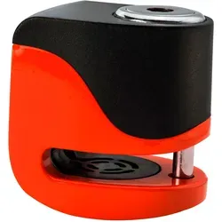 KOVIX KS6 Scheibeverschluss mit Alarm 5MM Orange - Motorradschlösser mit 120dB-Alarm für maximale Sicherheit und einfache Handhabung dank Ein/Aus-Alarmauswahl und solidem Schlosskörper aus Zinklegierung.