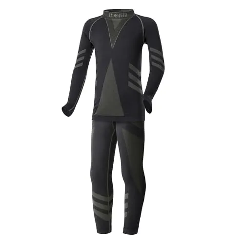 Ladeheid Skiunterwäsche Kinder Funktionsunterwäsche Set - Funktionsunterwäsche für Kinder, thermoaktiv und atmungsaktiv; ideal für Sport und Aktivitäten, hält die Körpertemperatur optimal und leitet Feuchtigkeit ab.