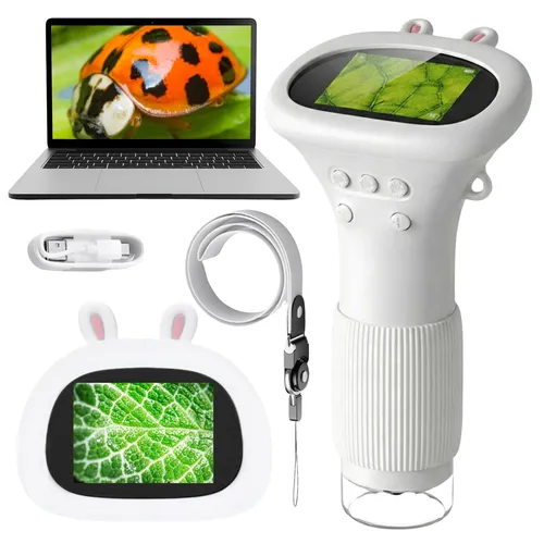 Digitalmikroskop mit Display für Kinder, 1000-fache Vergrößerung, tragbar, Foto-
