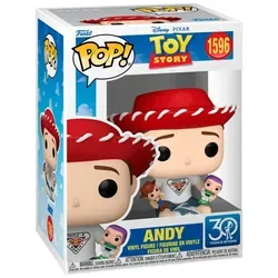 FUNKO POP! Disney Toy Story 30th Anniversary Andy Figur 1596 - Sammlerfreundliche FUNKO POP! Figur Andy aus Toy Story, ca. 9,5 cm groß. Ideal für Fans und als Geschenk, mit hochwertigem Vinyl und attraktiver Präsentationsbox.