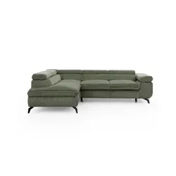 S-STYLE Ecksofa Bonnie mit Schlaffunktion in Grün - Das S-STYLE Ecksofa Bonnie (B: 275 cm, H: 76 cm) vereint stilvolles Design und Funktionalität. Ideal für gemütliche Abende und als Schlafgelegenheit. Profitieren Sie von attraktiven Finanzierungsangeboten!
