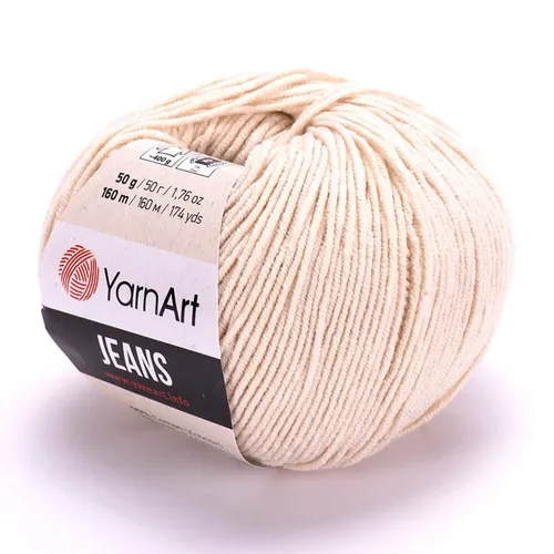 YarnArt Jeans 50g – Baumwollgarn Amigurumi Häkelgarn Strickgarn Farbe Hellbeige