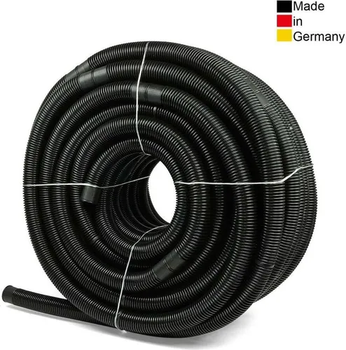 18m Solarschlauch für Pools, Ø 32mm, schwarz - Hochwertiger 18 m Poolschlauch Ø 32 mm, ideal für die Verbindung von Skimmer und Einströmdüse. UV-stabilisiert, flexibel und chemisch beständig – perfekt für alle Poolanlagen.