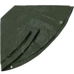 Polytarp Runde Holzplane 3m - Robuste Abdeckplane - Robuste 3 m Abdeckplane aus 100% wasserdichtem Polyethylen, ideal zum Schutz vor Witterungseinflüssen. UV-beständig und reißfest mit verstärktem Rand, perfekt für Gartenmöbel, Pools und mehr.