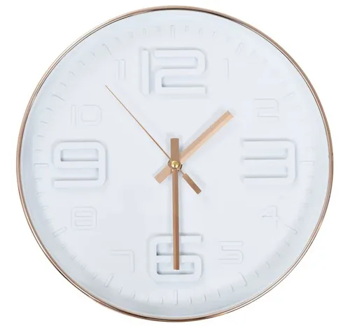 vidaXL Wanduhr Kupferoptik 30 cm - Wohnaccessoires: Stilvolle Wanduhr mit robustem PP-Rahmen, großem Ziffernblatt und klaren Ziffern für optimale Ablesbarkeit. Perfekt für einen sauberen Look in jedem Raum!