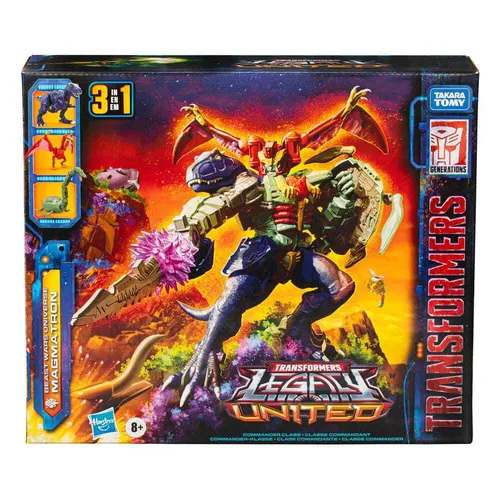 Hasbro Transformers Generations Legacy United Commander Class Magmatron Figur - 25 cm große Spielfigur aus der Beast Wars Universe, 3-in-1 Transformer mit 33 Umwandlungsschritten und beweglichen Teilen für kreatives Spielen und Nachstellen von Filmszenen.