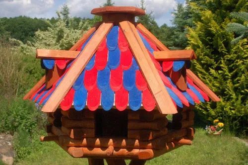 Deko-Shop-Hannusch Futterhaus/Vogelhaus mit Holzschindeln