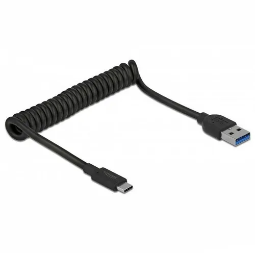 Produktbild Delock USB 3.1 Gen 2 Spiralkabel Typ-A Stecker zu Typ-C Stecker