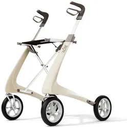 Carbon Ultralight Komfort Rollator perlweiß
