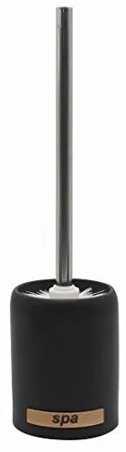 MSV Bad Serie Spa WC Bürste Toilettenbürste Klobürste WC Garnitur aus Keramik Schwarz