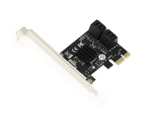 Karte Pcie 4 Anschlüsse SATA 3 6G - Chipsatz Marvell 88SE9215 - High Low Profile