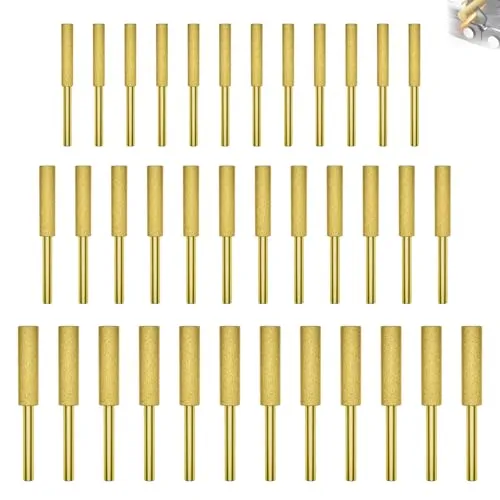 Stück Diamant Kettensägenschärfer, Kettensäge Schärfgerät Hohe Härte Kettensäge Schärfen mit 3 Verschiedene Größe 4mm 4.8mm 5.5mm für Kettensägen zum Schärfen und Schleifen 36