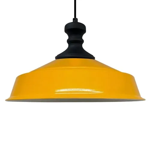 bamyum Asletl-Knob Hängelampe Ø40 cm - Industrial Vintage - Lampen: Stilvolle Pendelleuchte mit verstellbarem Kabel, ideal für Küche und Esszimmer, verleiht Ihrem Raum einen modernen Industrie-Look.
