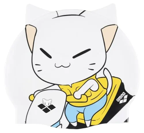 ARENA Unisex – Baby Kinder Badekappe Friends Silikon, weiß, NS 003803