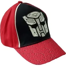 Transformers Autobots Baseball Cap mit Klettverschluss in rot, Größe 52 für Kinder, Schirmmütze, Kappe, Mütze - Rot