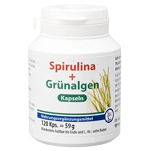Pharma-Peter SPIRULINA + GRÜNALGEN Chlorella Kapseln, 120 Kapseln