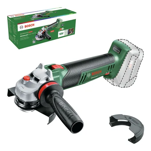 Bosch AdvancedGrind 18-80 Akku-Winkelschleifer 125mm - Schleifmaschinen mit 18V Power FOR ALL ALLIANCE, schnelle Scheibenwechsel in unter 12 Sekunden und elektronische Drehzahlvorwahl für optimale Anpassung an Material und Projekt.