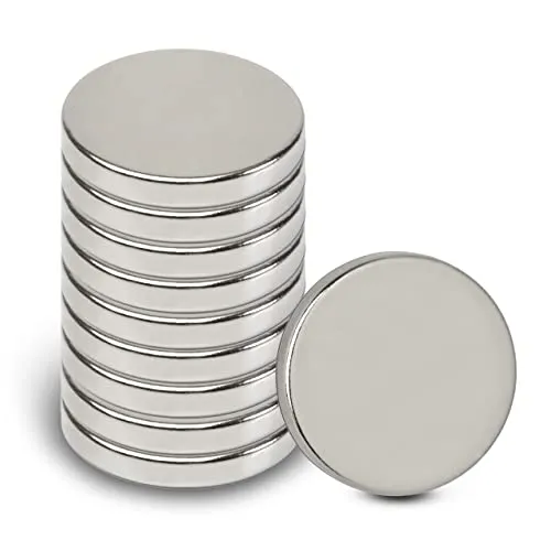 Maul Magnete 61829, silber, Neodym Magnet, Ø 20 mm - Hochleistungs Neodym Scheibenmagnet, ideal für Whiteboards und Glas-Magnettafeln. Mit 4200g Haftkraft halten sie bis zu 50 Blatt DIN A4 Papier. Elegant und modern für designorientierte Anwender.
