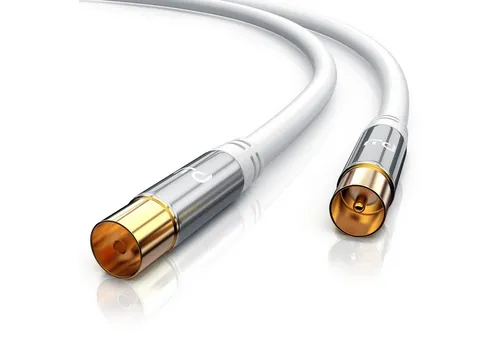 Primewire TV-Kabel, Koax, RF, IEC (50 cm), HDTV Antennenkabel, 4-fach Schirmung, 75 Ohm, 135dB - 0,5m