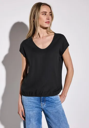 Street One Damen Bluse in Unifarbe - Bequem und Stylisch - Elegante Bluse mit Rundhalsausschnitt und elastischem Saum. Aus weicher Viskose gefertigt, bietet sie hohen Tragekomfort und Vielseitigkeit für jeden Anlass.