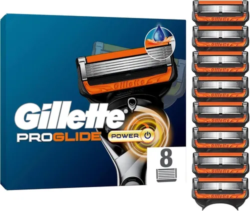 Gillette Fusion5 ProGlide Power Ersatzklingen 8 Stück – EverGlide für präzise Rasur - Nassrasierer: Hochwertige Rasierklingen mit EverGlide-Technologie für eine sanfte und präzise Rasur ohne Hautirritationen.