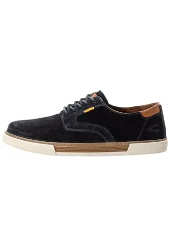 camel active Herren Schnürschuh aus echtem Leder Navy - Herren-Sneaker aus echtem Rauleder mit authentischer Optik, robuster TR-Sohle für gute Rutschfestigkeit und edler Logoprägung.