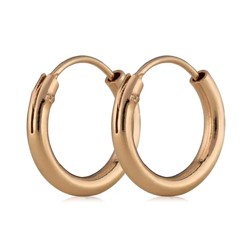 PAAR Creole Ohrringe VERGOLDET Ohrschmuck Ohrhänger 12mm 5075