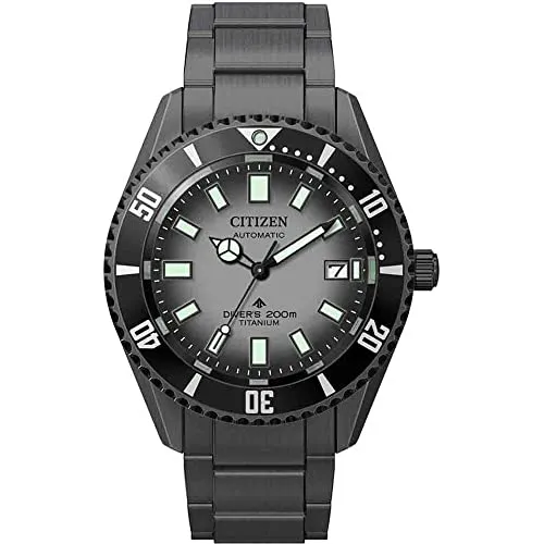 Citizen Promaster Automatik-Taucheruhr NB6025-59H - Armbanduhren für Herren mit 200m Wasserdichtigkeit, Saphirglas und robustem Titan-Gehäuse – ideal für Taucher und Abenteuerlustige.