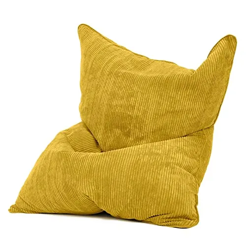Green Bean XXL Sitzsack aus Cordstoff - 370 Liter Füllung für ultimativen Komfort - XXL Sitzsack (180 x 140 cm) mit waschbarem Bezug aus kuscheligem Kord. Perfekte Anpassung durch EPS-Perlen-Füllung für ergonomisches Sitzen. Ideal für Wohnzimmer, Kinderzimmer oder Gaming.