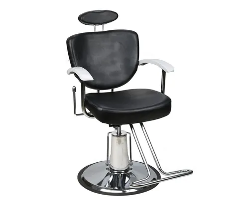 Barberpub Stuhl 2060BK - Hydraulischer Friseurstuhl für Profis - Robuster Friseurstuhl mit texturiertem Kunstleder und optimaler Polsterung für maximalen Komfort. Ideal für Friseure, die Wert auf Stil und Funktionalität legen.