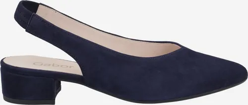 Gabor Damen Slingpumps Atlantik, 37.5 EU - Elegante Slingpumps für Damen, aus hochwertigem Textil und Leder, mit einem bequemen Blockabsatz von 3 cm - ideal für stilvolle Abende.