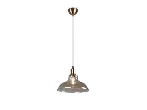 Reality Leuchten LED Pendelleuchte mit Dimmfunktion, 28 cm Glaslampenschirm