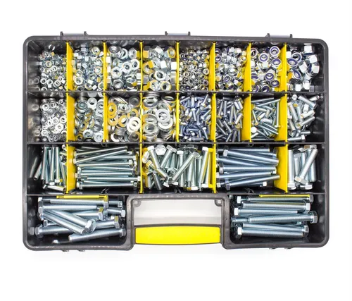 Werkstatt-Schraubensortiment - Stahl verzinkt - M 6 bis M 12 - 1440 Teile