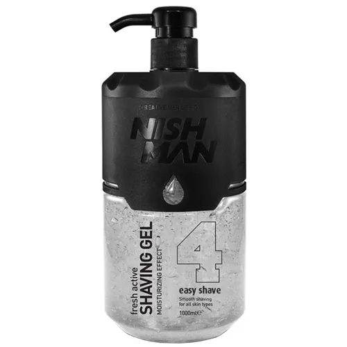 Nishman Rasiergel 3 Fresh Active Easy Shave 1000ml Rasierkomfort, leichte Textur