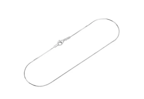 NKlaus Fusskette 925 Sterling Silber 26cm Schlangenkette 8fach diamantiert Fußkettchen 12404