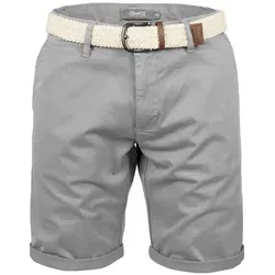 REPUBLIX Chinoshorts GAEL Herren Bermuda Short Hose Regular Fit inkl. Gürtel grau W30