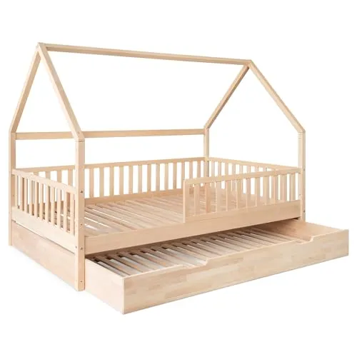 Produktbild Ehrenkind® Hausbett Buche Livo | FSC Zertifiziert | Kinderbett mit Rausfallschutz