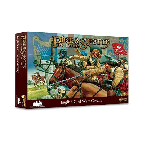 Warlord Games Englische Civil Wars Kavallerie – Detaillierte Kunststoff-Miniaturen für epische Schlachten - Tabletop Spiele mit 30 Harquebusiers, 6 Kürassiere und mehr. Ideal für taktische Kriegsführung und detailverliebte Sammler.