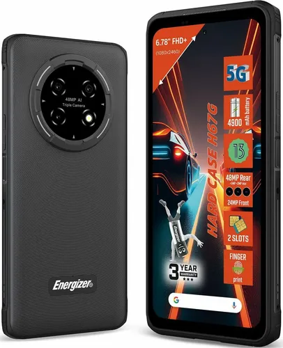 Energizer H67G Smartphone, 48 MP Kamera, 128 GB Speicher, Schwarz
