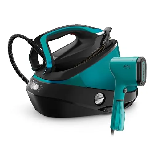 Tefal GV9822.DT2024 Pro Express Vision Dampfbügelstation - Bügeleisen mit Smart LED Vision und Hochdrucktechnik für perfekte Ergebnisse; inklusive gratis Pure Pop Dampfbürste für schnelle Auffrischungen.