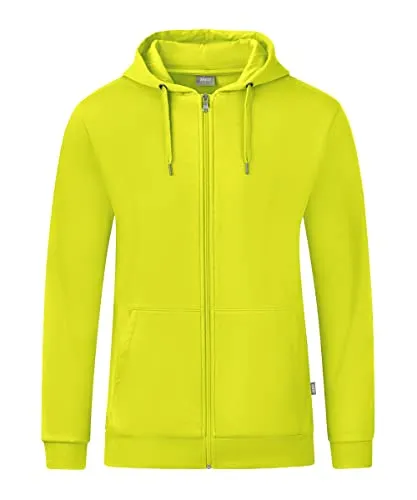 Jako Men Basic-Kapuzen-Jacke Organic, Lime, XXL - Funktionsjacken aus 100% Baumwolle aus kontrolliert biologischem Anbau, mit weich angerauter Innenseite und waschbar bis 60 °C – perfekt für nachhaltigen Komfort.