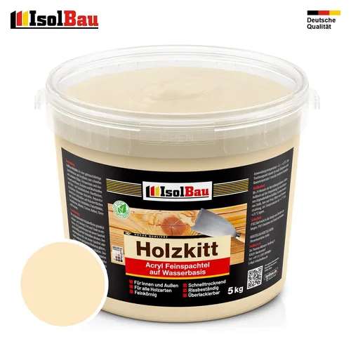 Holzkitt Spachtelmasse Holzspachtelmasse Innen Außen 5 kg Kiefer Hell ( Nr. 8 )