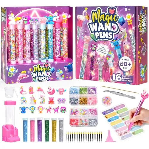 Bastelset Kinder ab 5 6 7 8 9 10 Jahre Stifte Selber Machen Set Kinder | Geschenk Mädchen 5-12 Jahre, Basteln Mädchen Kindergeburtstag Kreativspielzeug DIY Personalisierte Stift